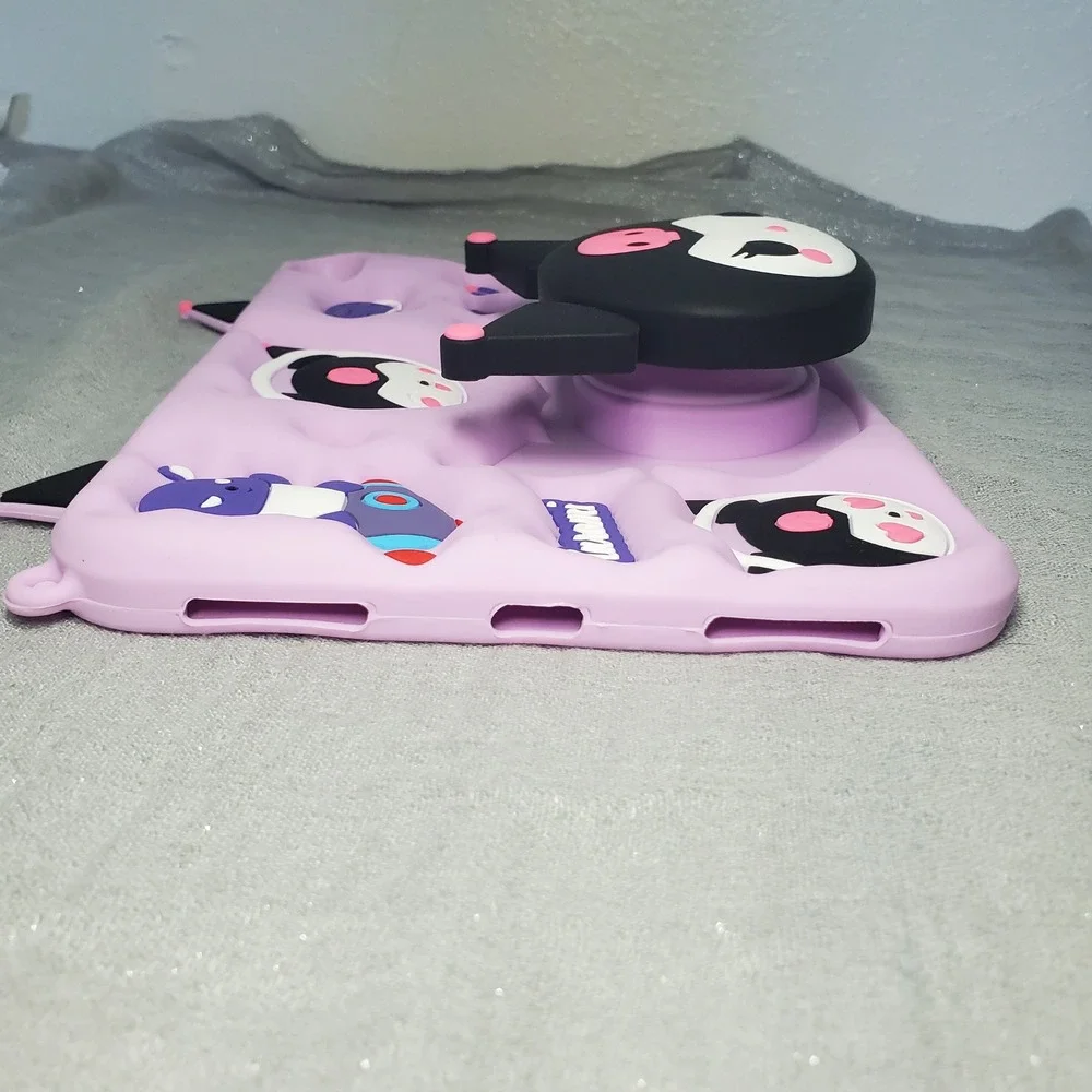 Sanrio Kuromi Purple Silicone Tablet Case 3D Space‎ Theme Pop Out Stand Kawaii